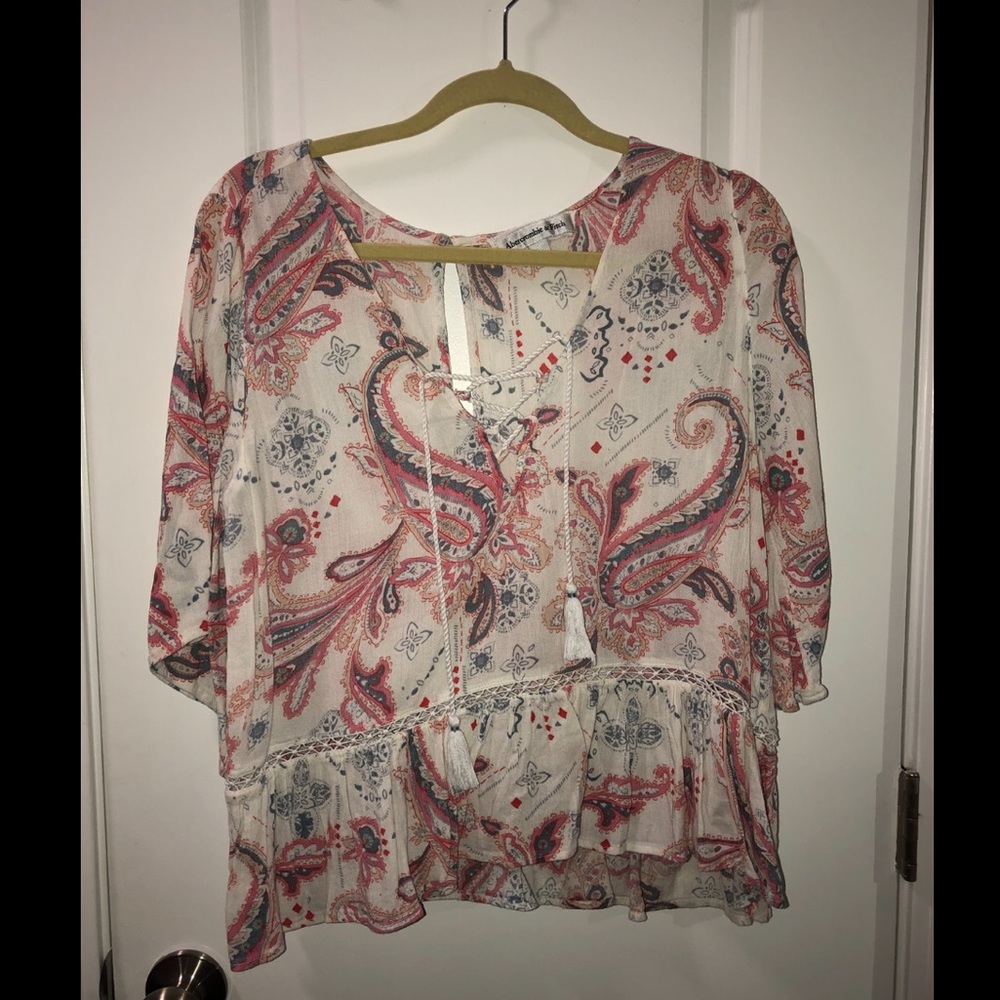 Abercrombie & Fitch lace-up top